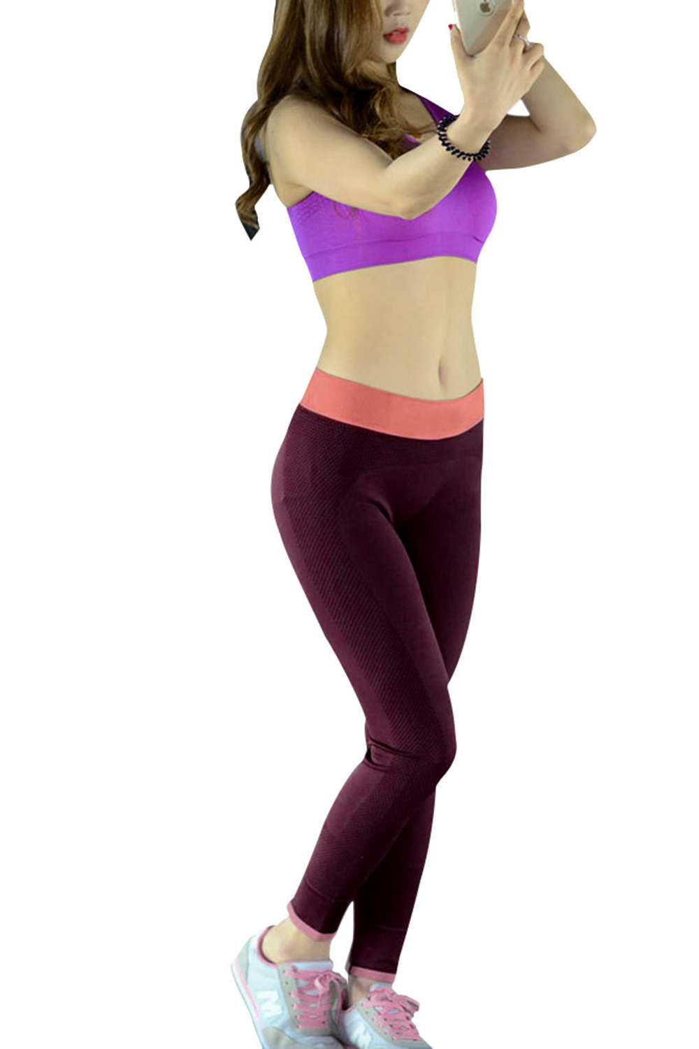 Iyasson Womens Exercise Running Pants Yoga Sports Fitness Gym Pants
