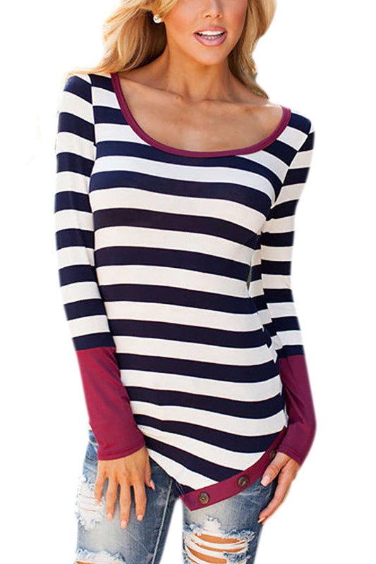 Iyasson Fashion Women Casual Long Sleeve Crewneck Loose T-shirts