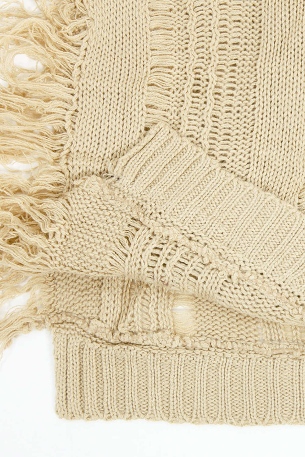 Iyasson Women Fashion Batwing Tassel Cape Poncho Knit Top Sweater