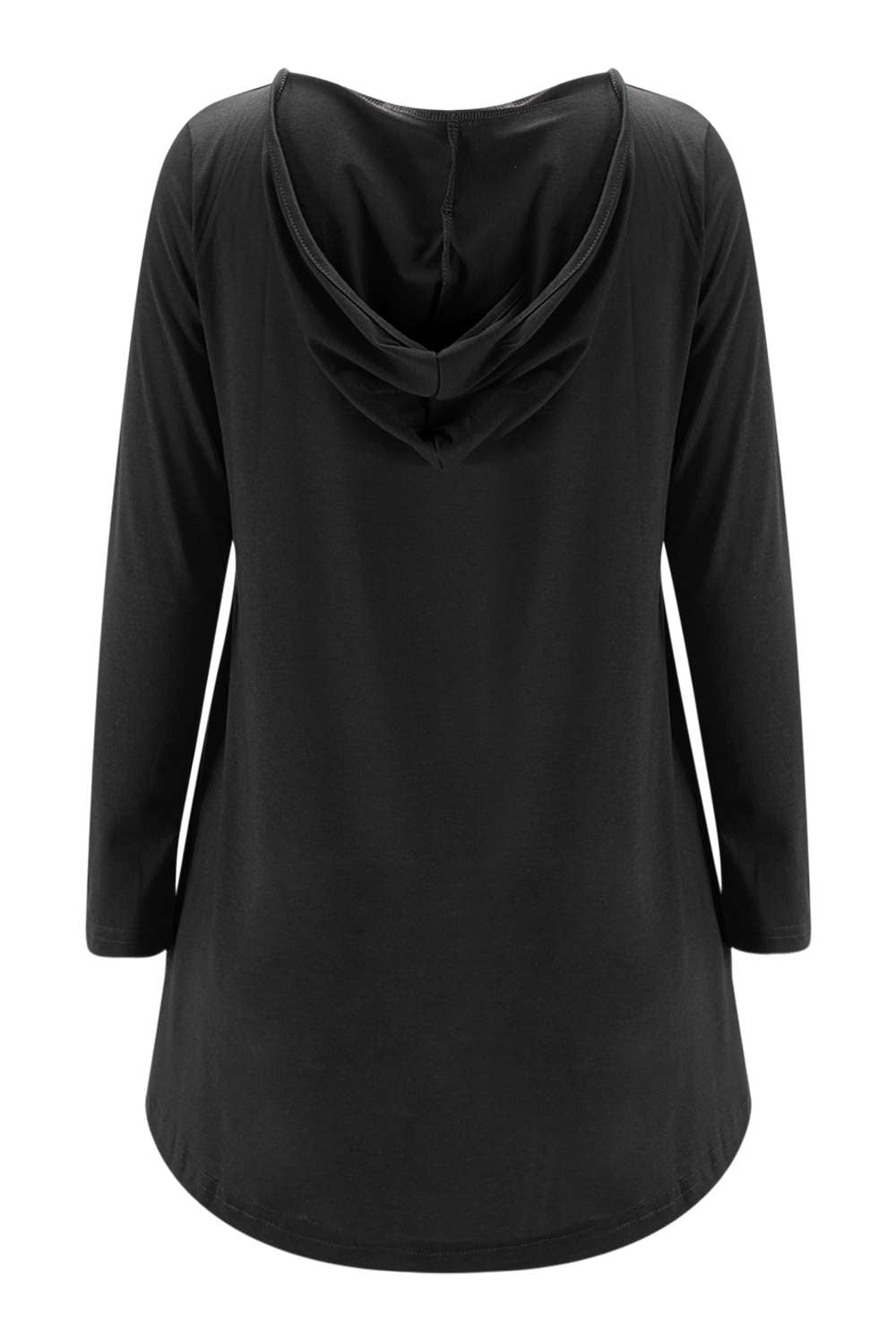 Iyasson Sexy Hollow Irregular V Neck Blouse