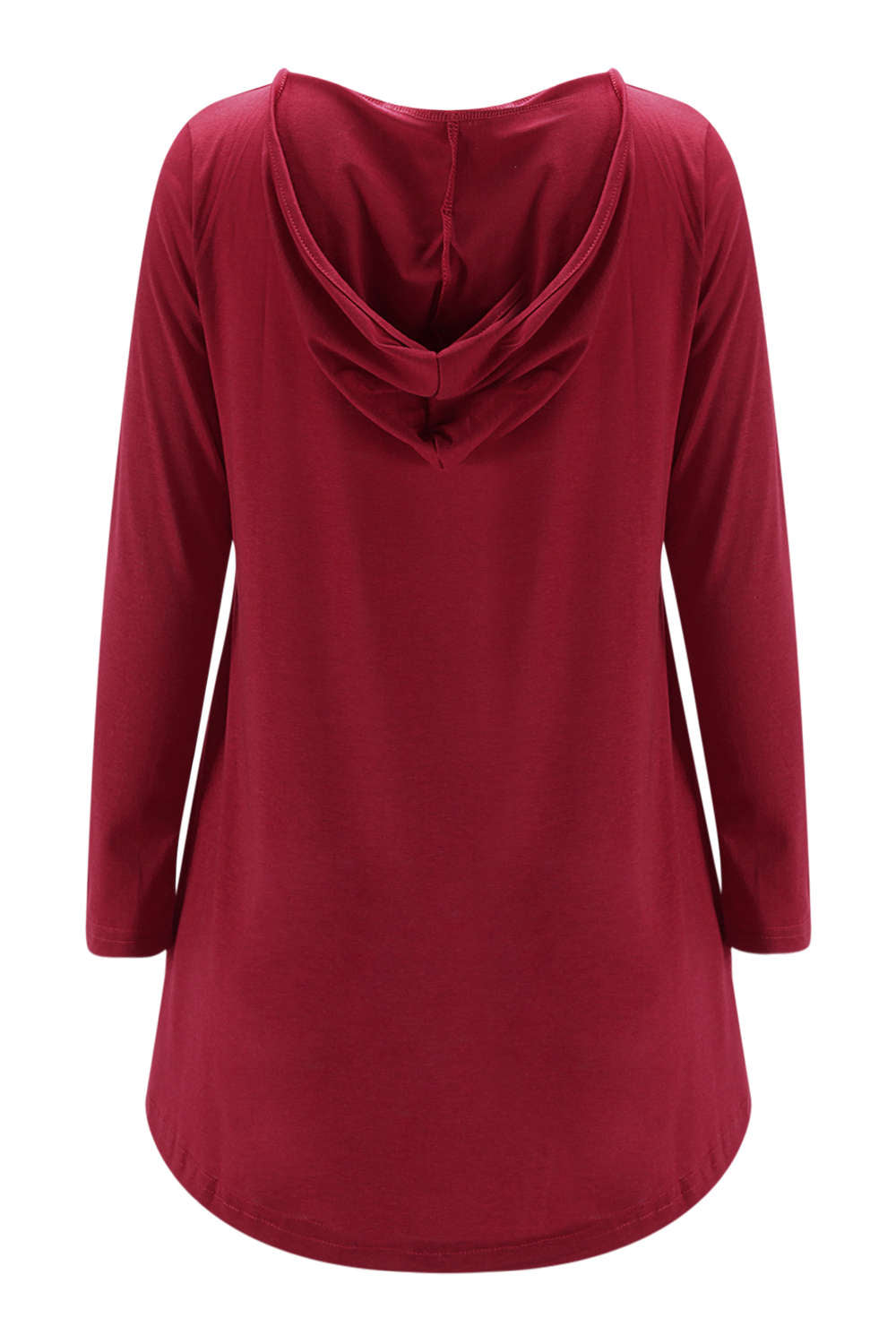 Iyasson Sexy Hollow Irregular V Neck Blouse