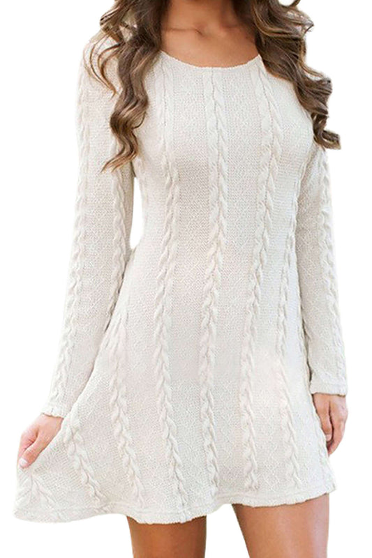 Iyasson Knitted Crewneck Sweater Dress