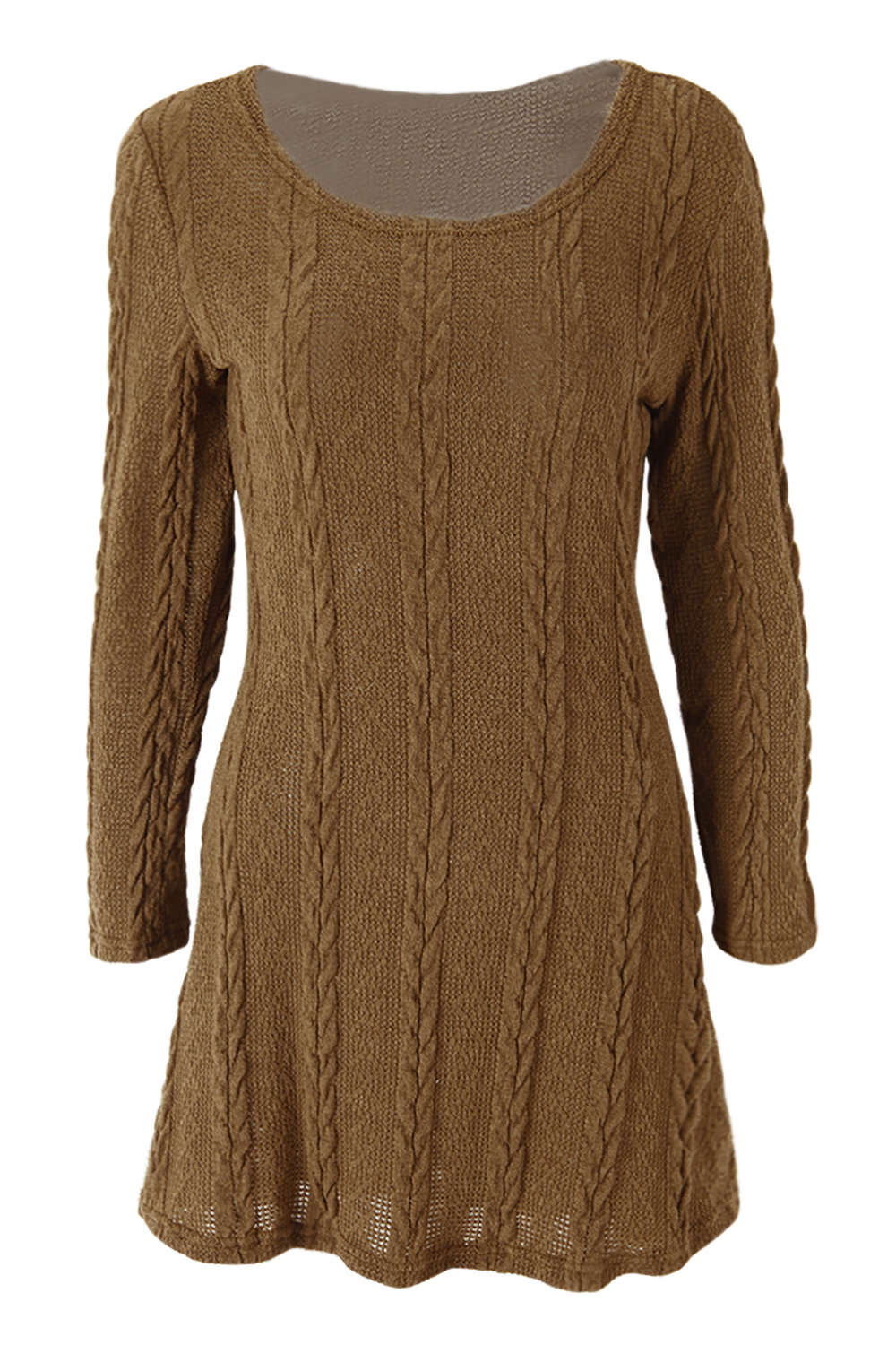 Iyasson Knitted Crewneck Sweater Dress