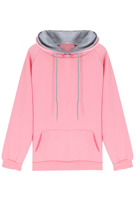 Iyasson Solid Kangaroo Pocket Sport Hoodie