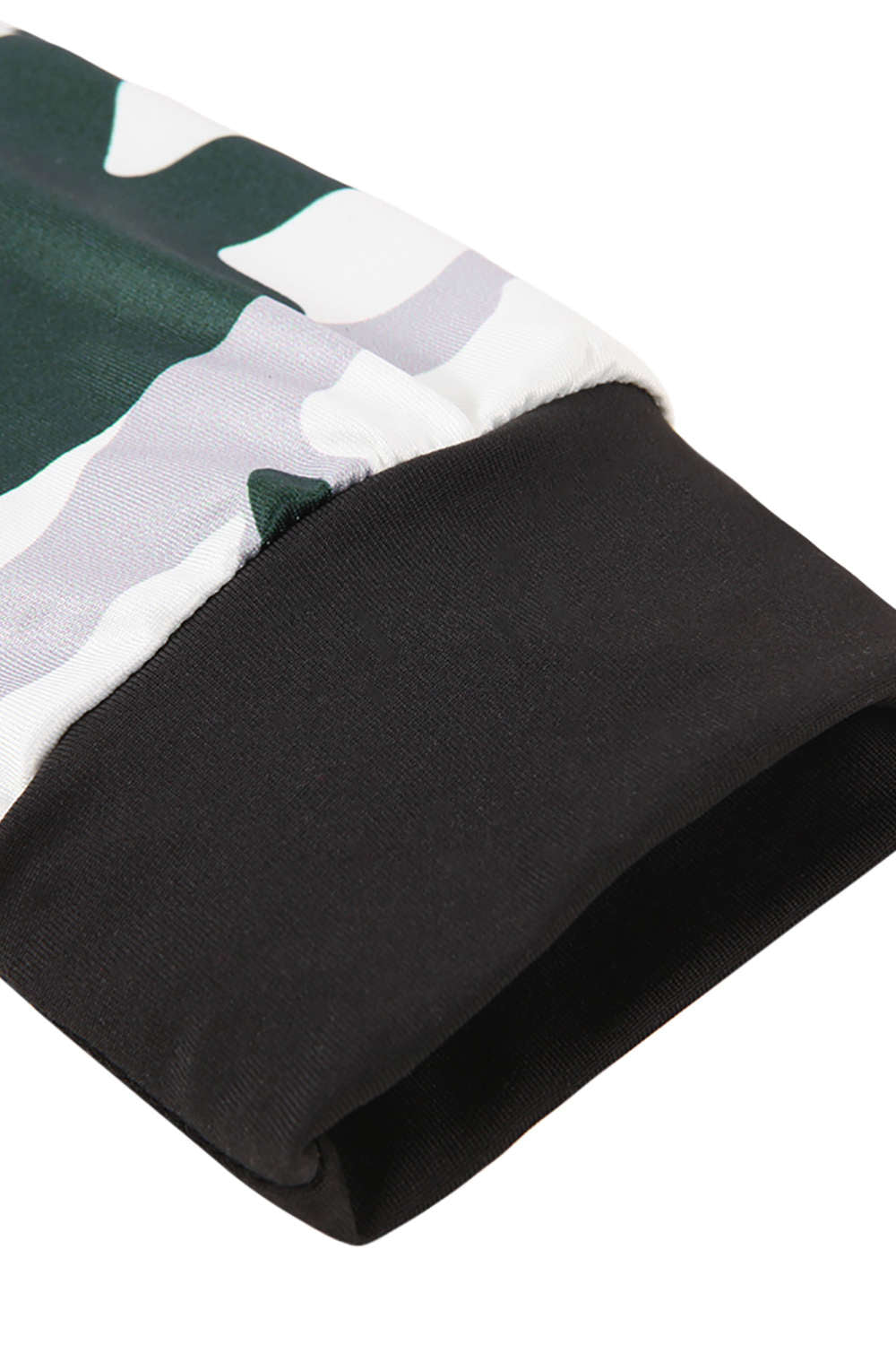 Iyasson Camouflage Print Sleeve T-shirt