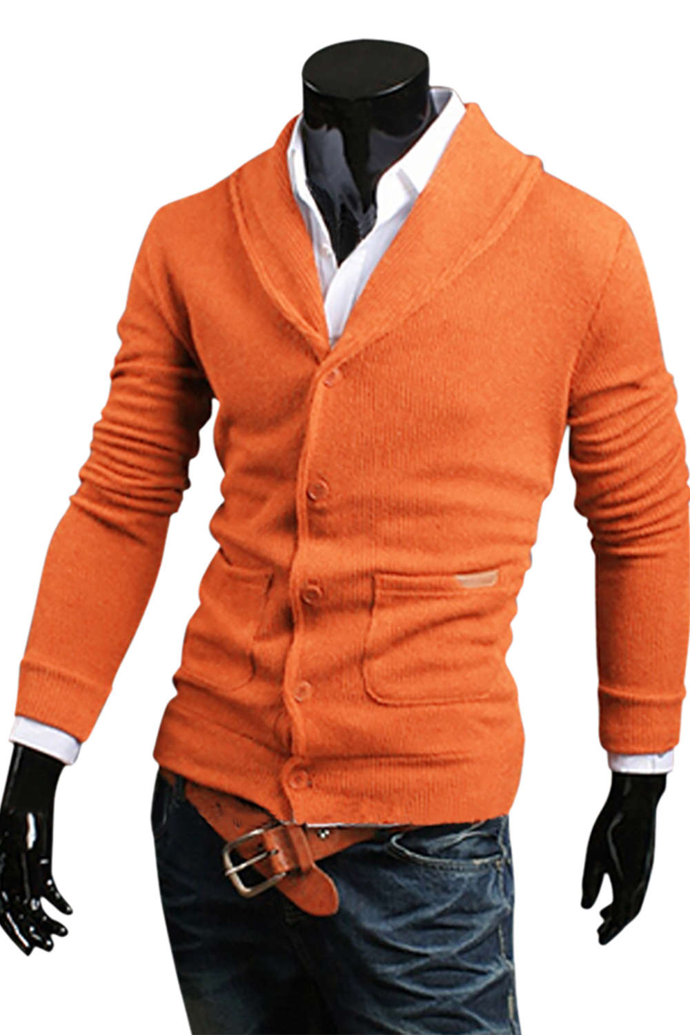 Iyasson Men's Shawl Collar Cardigan Sweater