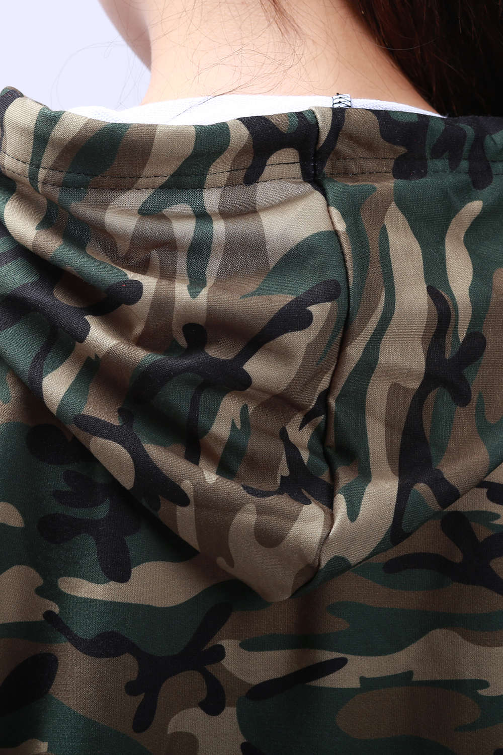 Iyasson Camo Color Hooded Pullover Hoodie 