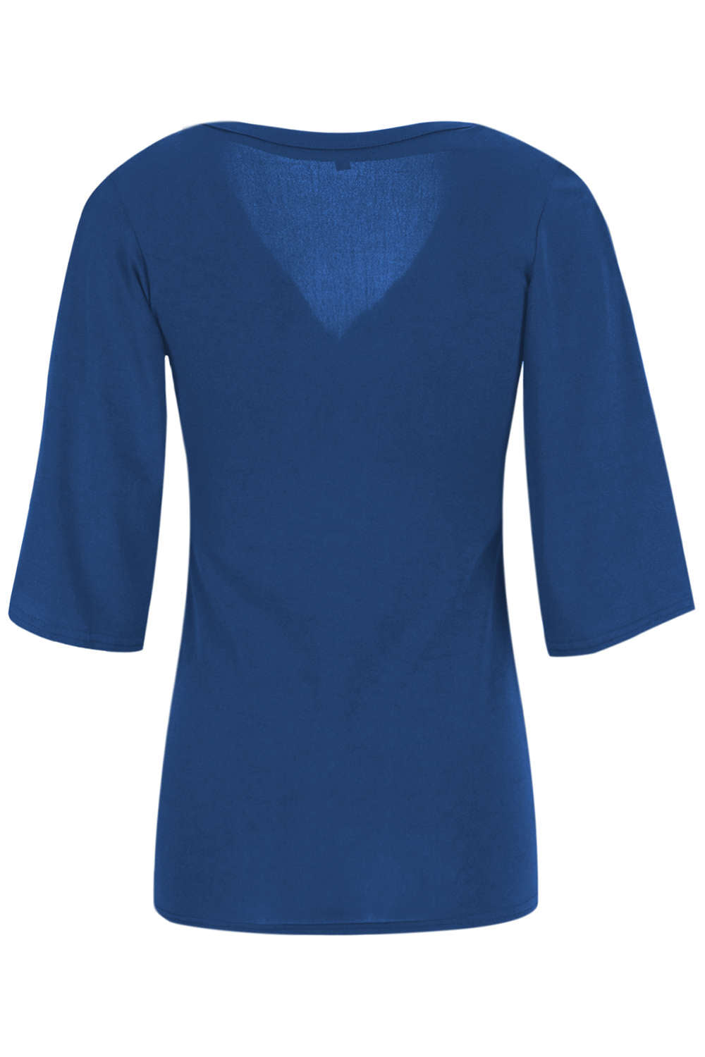 Iyasson Women's V Neck Cold Shoulder Trumpet Sleeve Wrap Top T-shirts