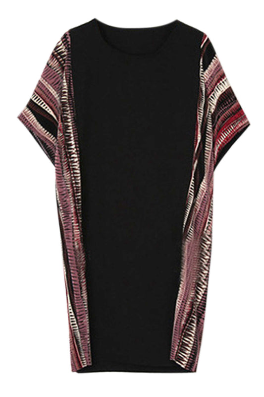 Iyasson Pleated Deatail Vintage T-Shirt Dress