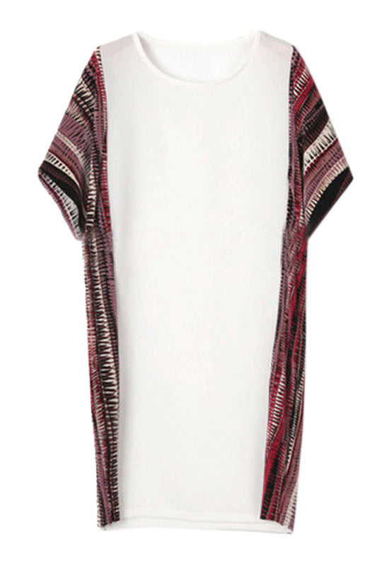 Iyasson Pleated Deatail Vintage T-Shirt Dress