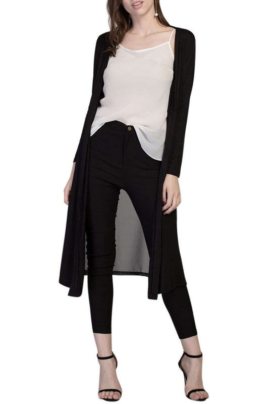 Iyasson Long Sleeve Chiffon Kimono Cardigan