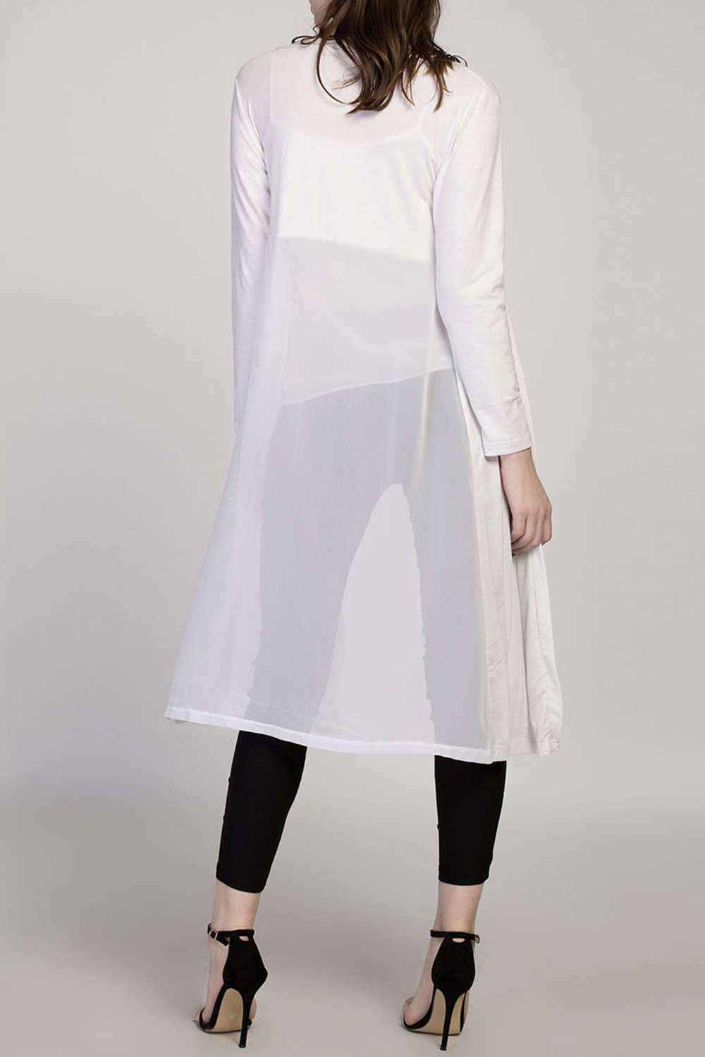 Iyasson Long Sleeve Chiffon Kimono Cardigan 