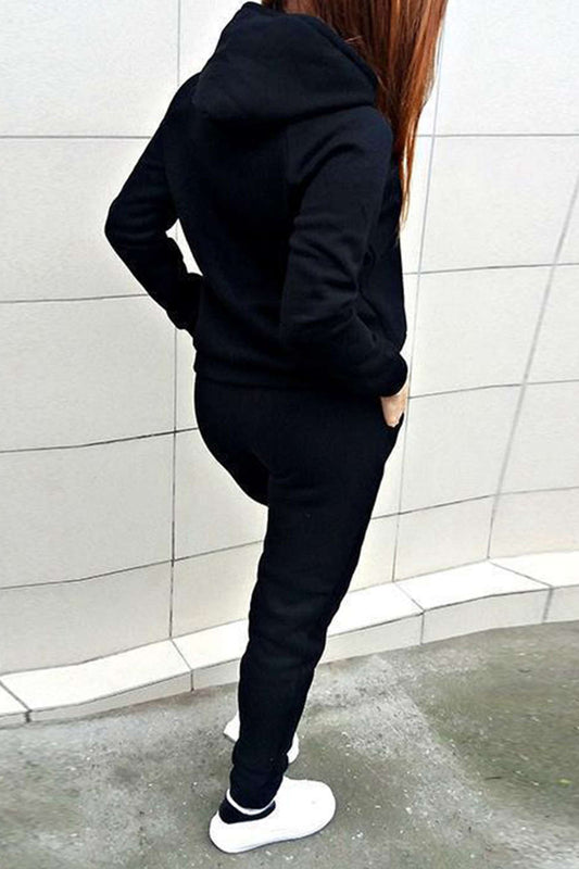 Iyasson Basic Hooded Sweater and Jogger Set