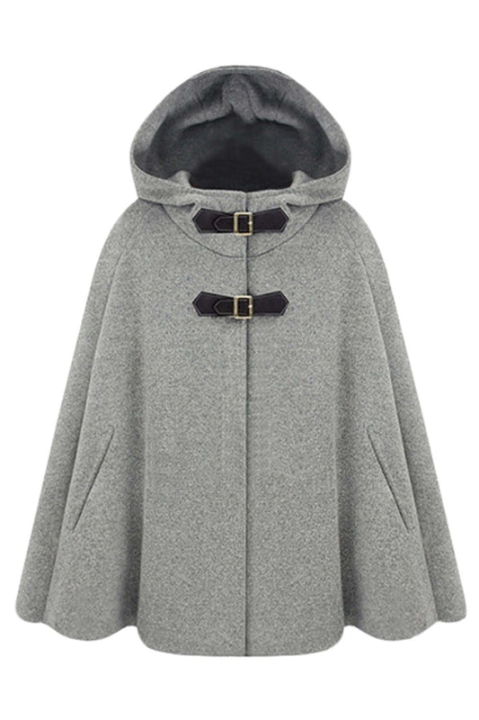 Iyasson Solid Loose Fit Cape