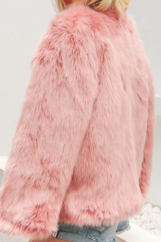 Iyasson Women's Faux Fur Short Coat