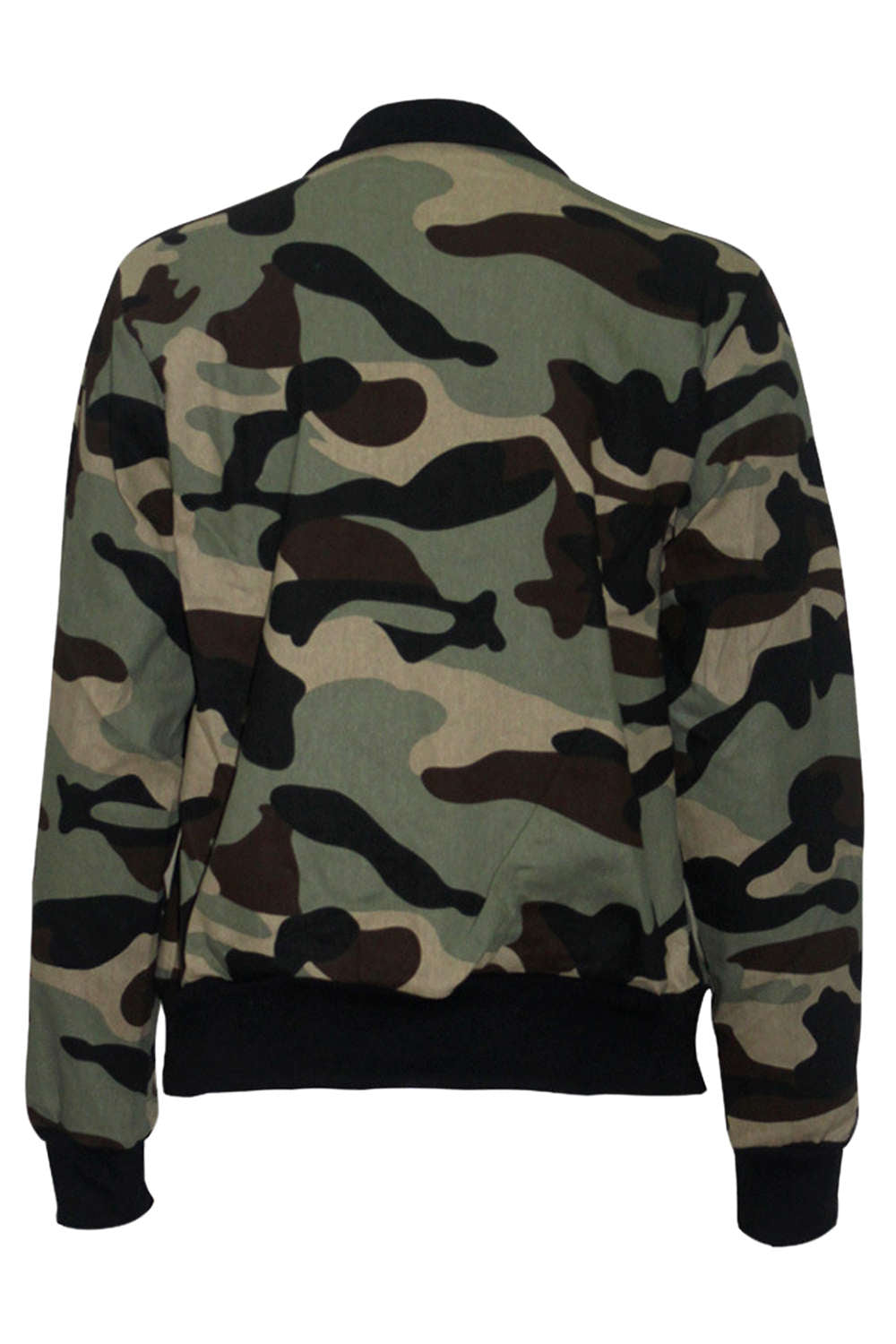 Iyasson Women's Zip Up Camo Baseball Jacket 