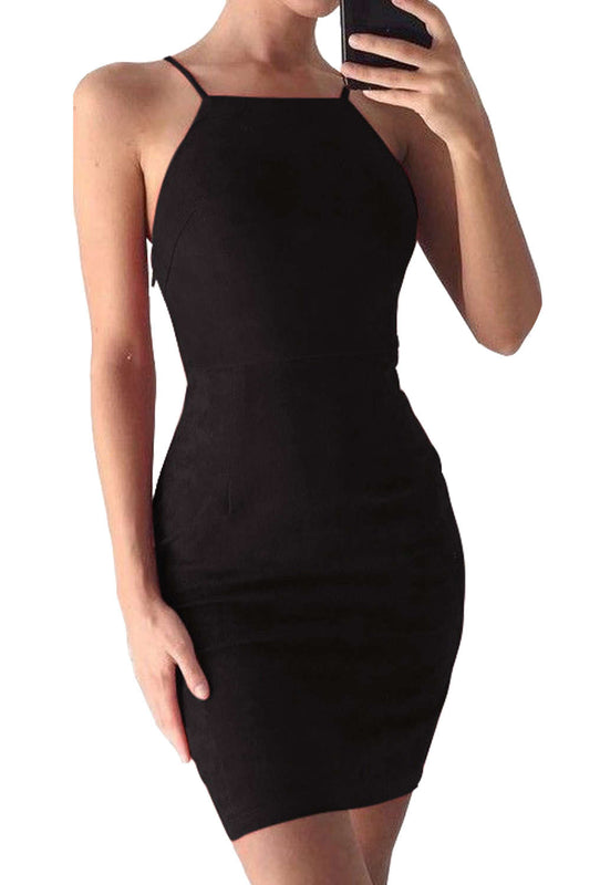 Iyasson Micro Suede Body-Con Dress