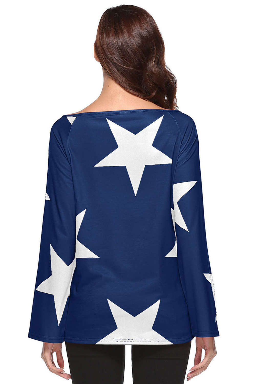 Iyasson Star Print One shoulder Top