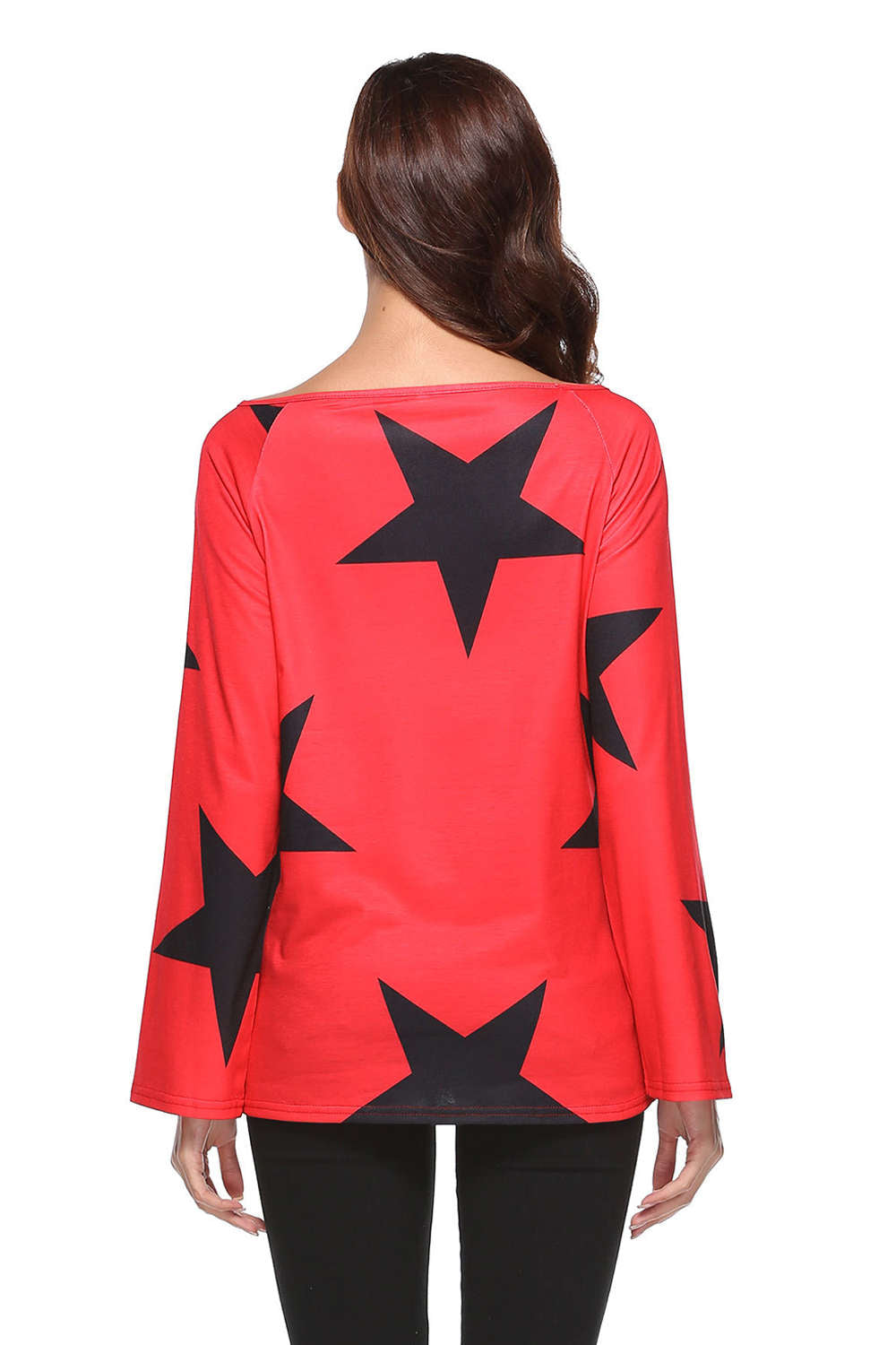 Iyasson Star Print One shoulder Top