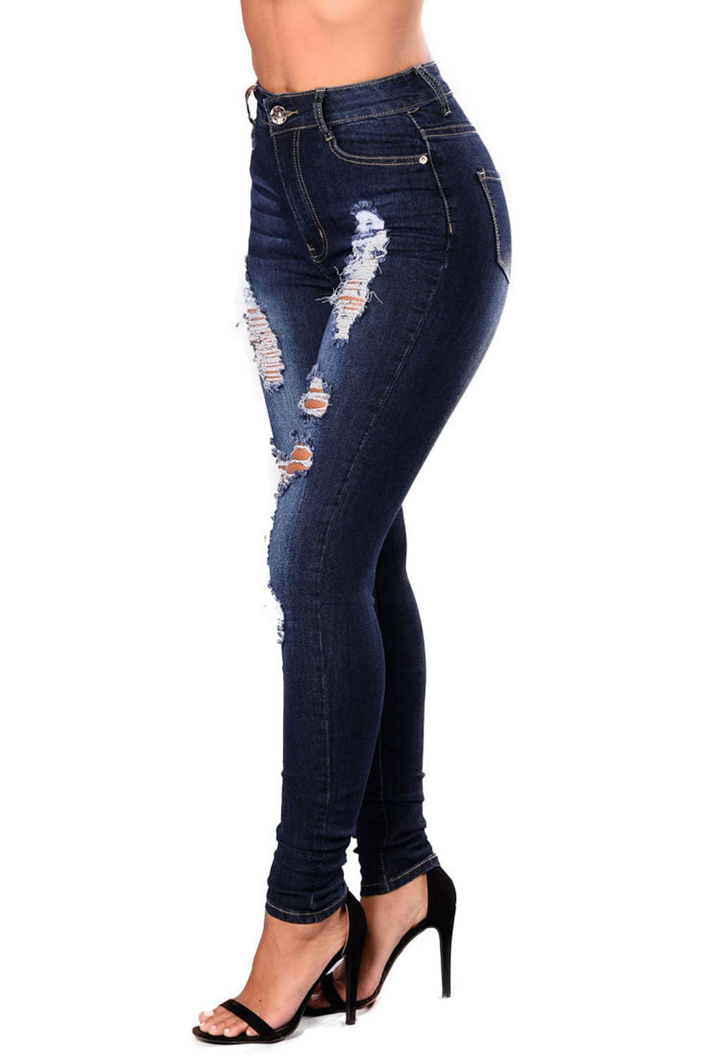 Iyasson Women's Ripped Slim Long Jeans Pants
