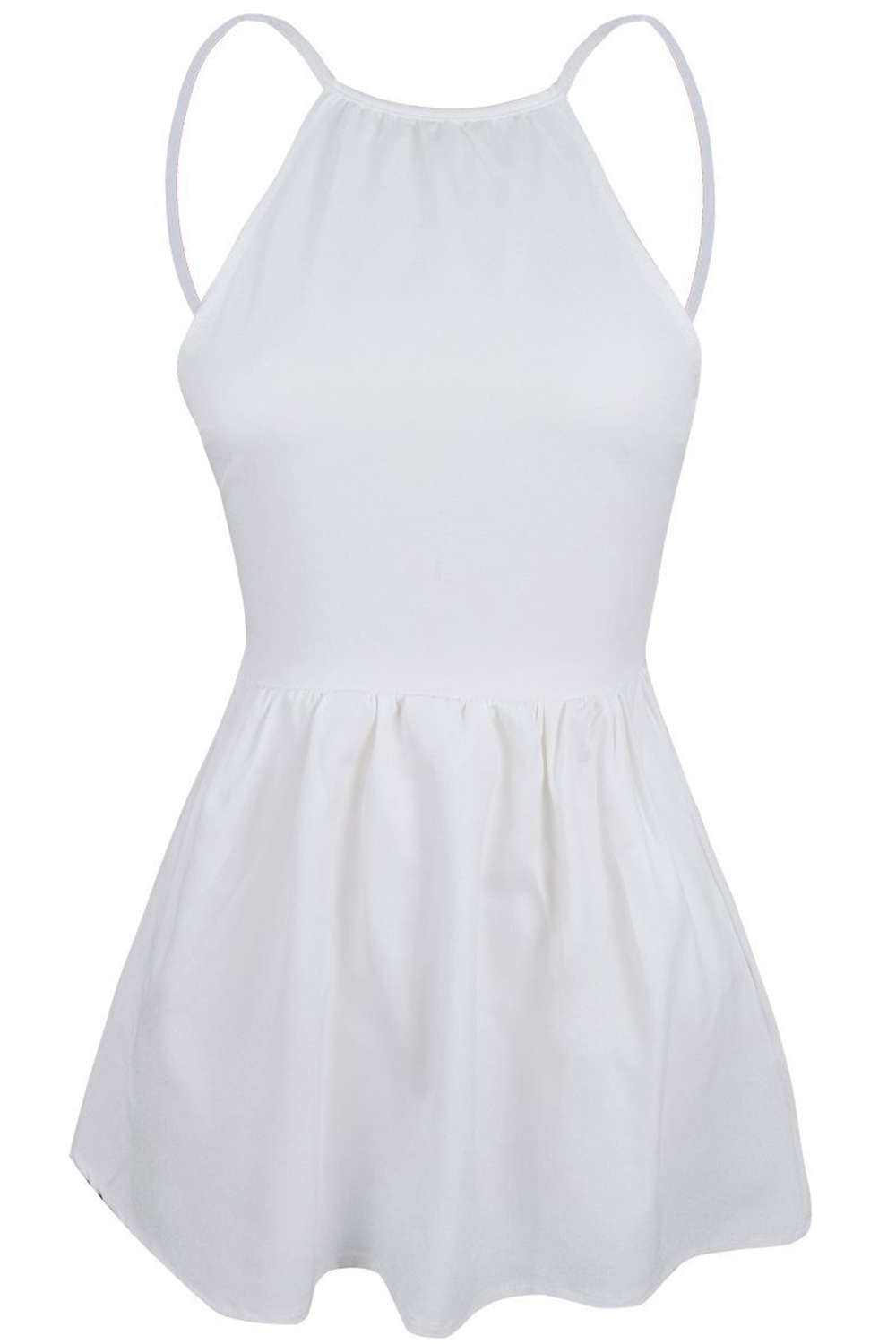 Iyasson Women Sexy Floral Sleeveless A-Line Mini Dress