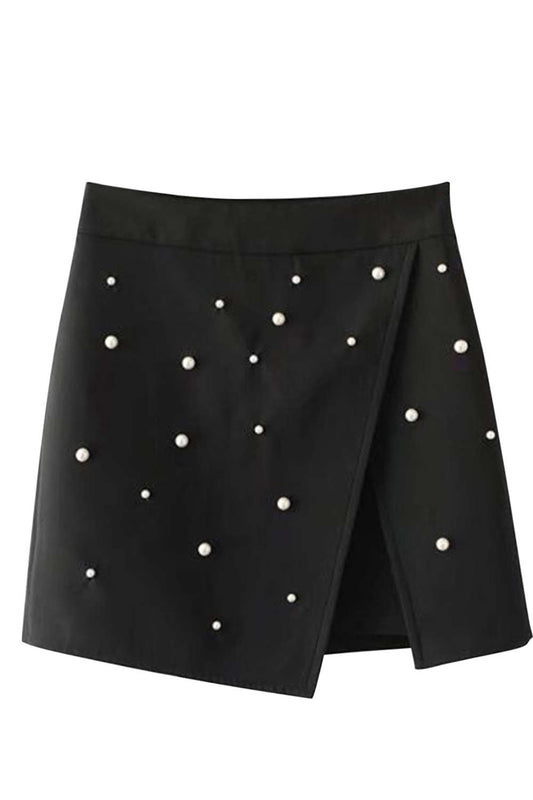 Iyasson High Waist Faux Wrap Mini Skirt