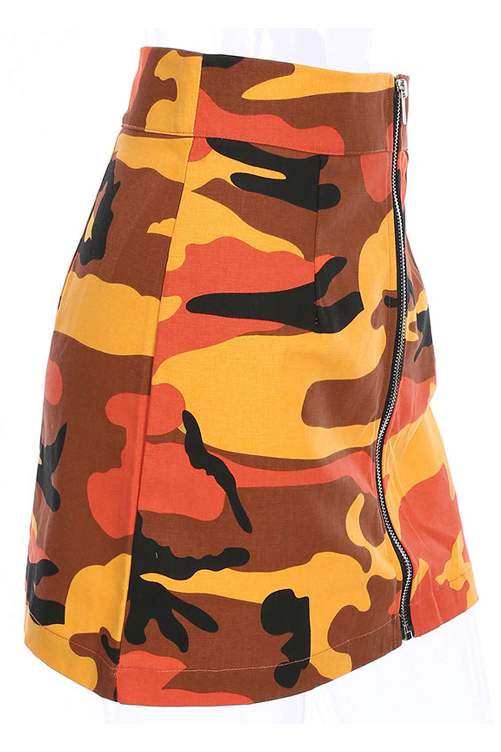 Iyasson Denim Original High Waisted Camo Skirt