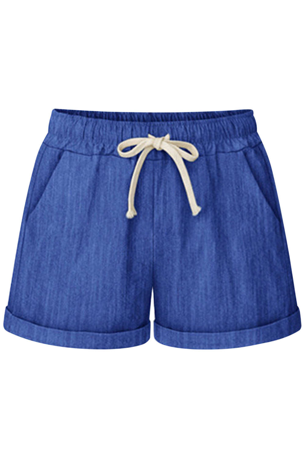 Iyasson Drawstring Elastic Waist Casual Comfy Cotton Shorts