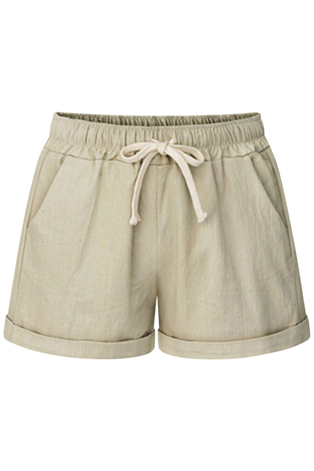 Iyasson Drawstring Elastic Waist Casual Comfy Cotton Shorts