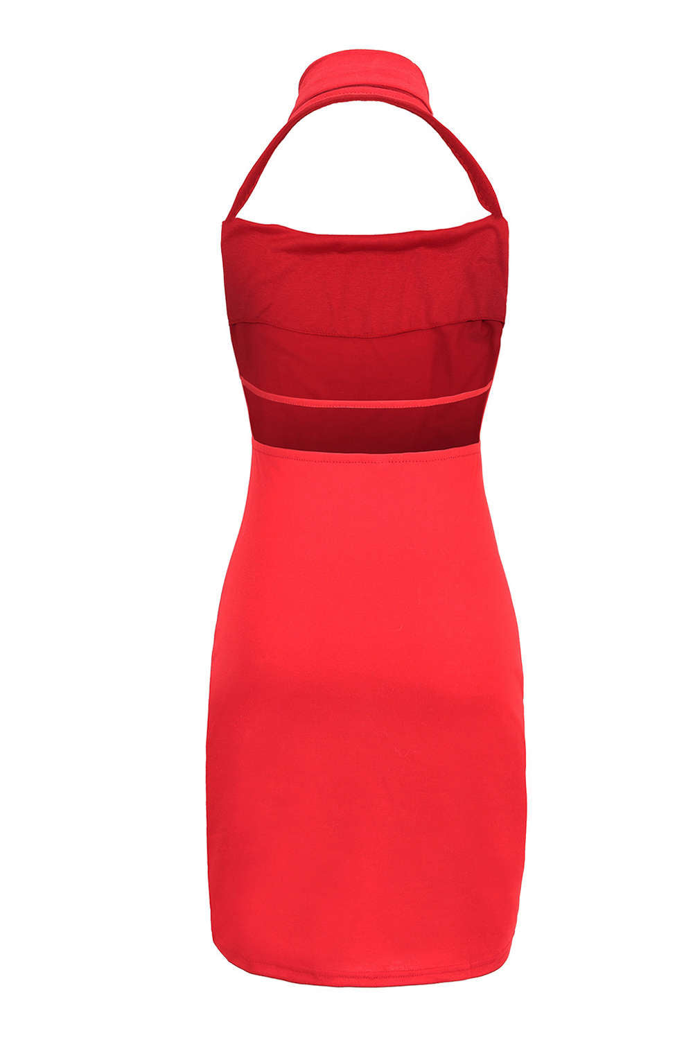 Iyasson Halterneck V-neck Open Back Sexy Club Dress