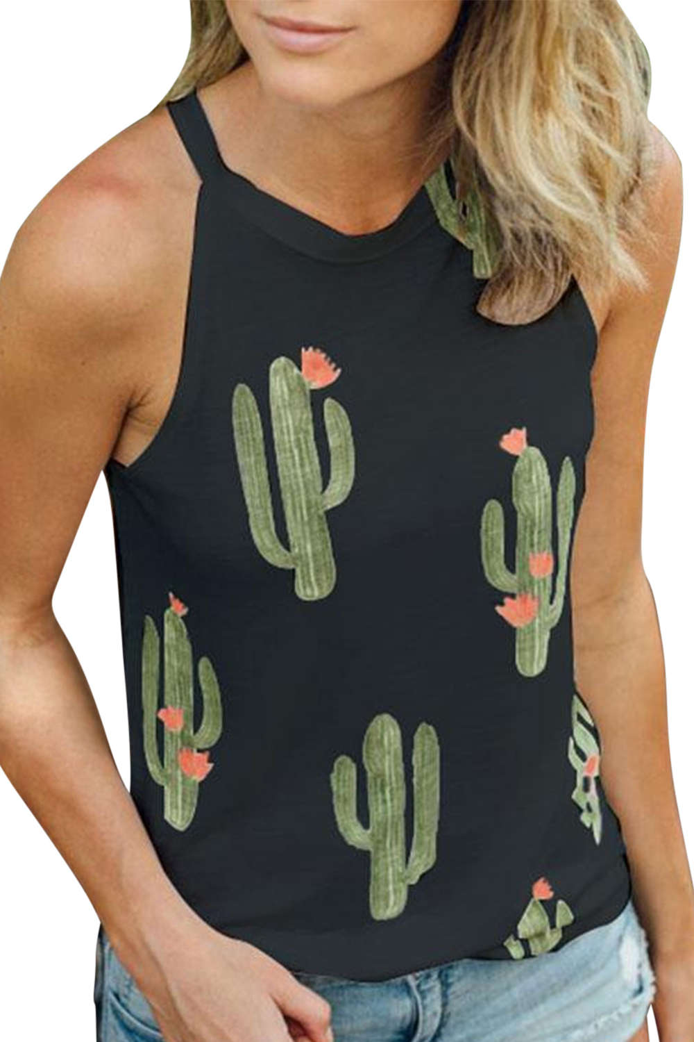 Iyasson Cactus Print Cami Top