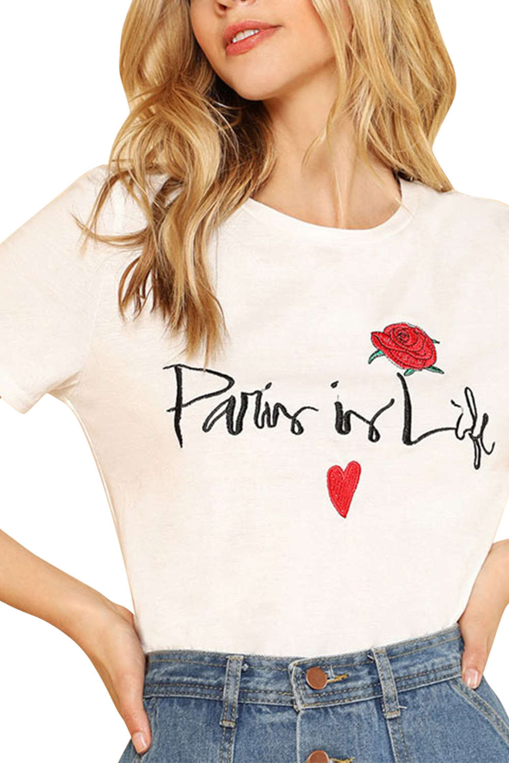 Iyasson Paris Is Life Print Relaxed T-shirt