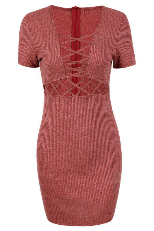 Iyasson Women's Sexy Strappy Bandage Bodycon Party Dress