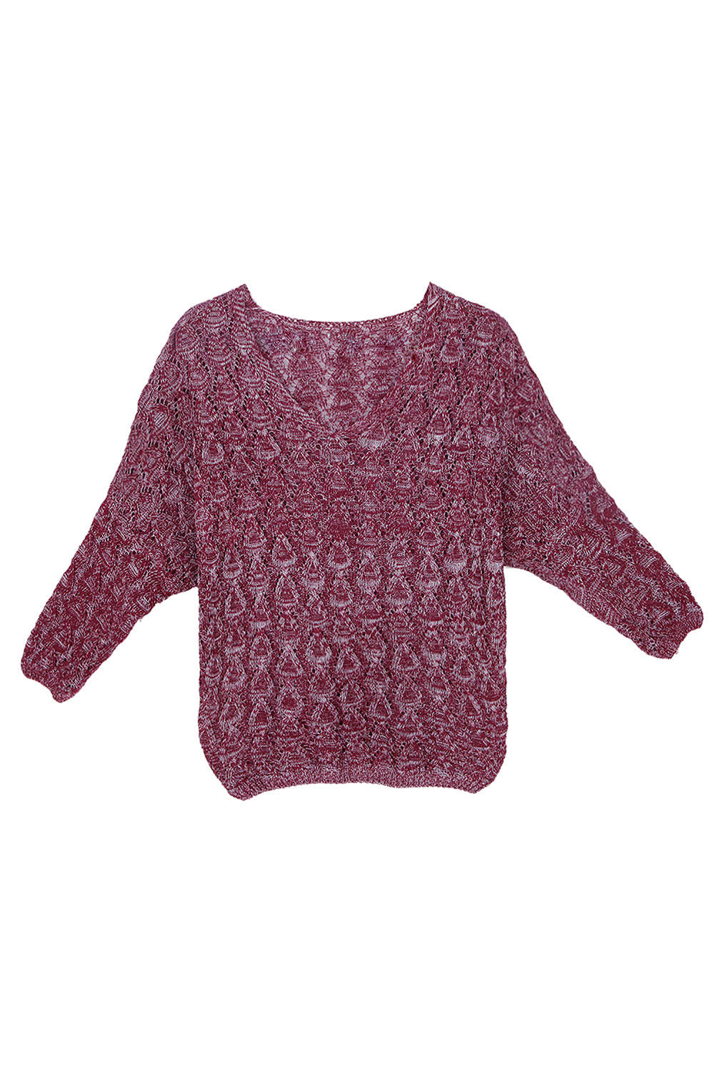 Iyasson Long Sleeve Loose Pullover Knitted Sweater