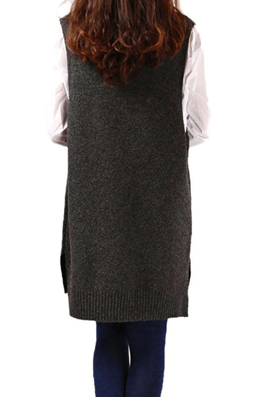 Iyasson Womens V-Neck Sleeveless Pullover Long Sweater Vest