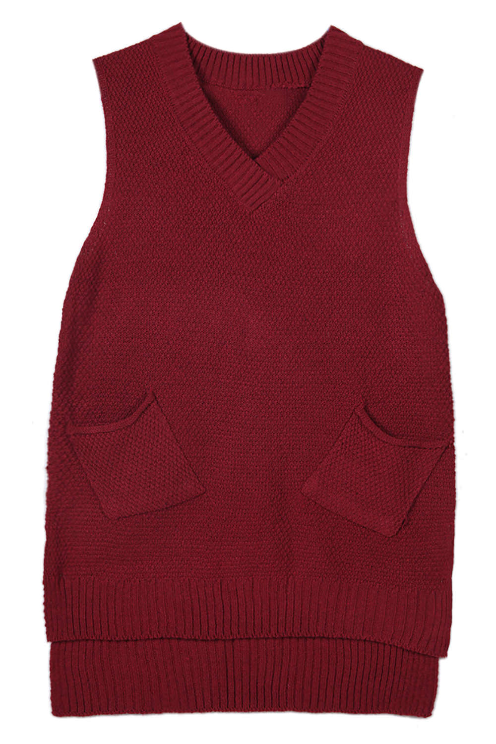 Iyasson Womens V-Neck Sleeveless Pullover Long Sweater Vest