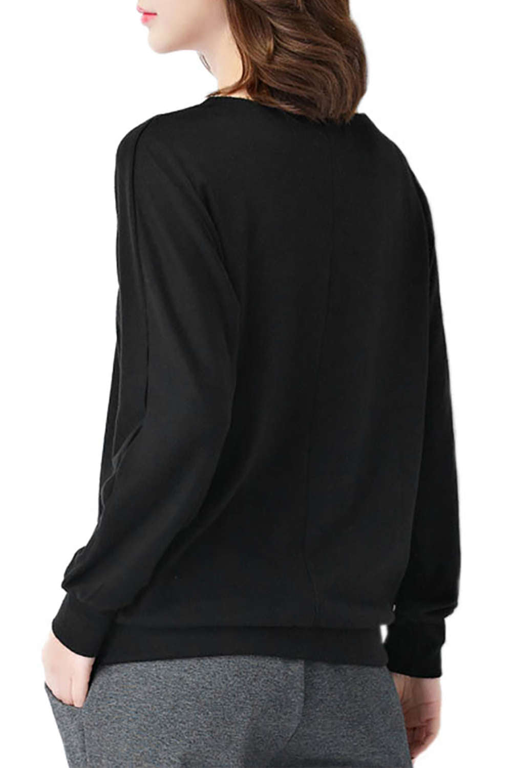 Iyasson Women's Casual Pullover Baggy Sweatshirt