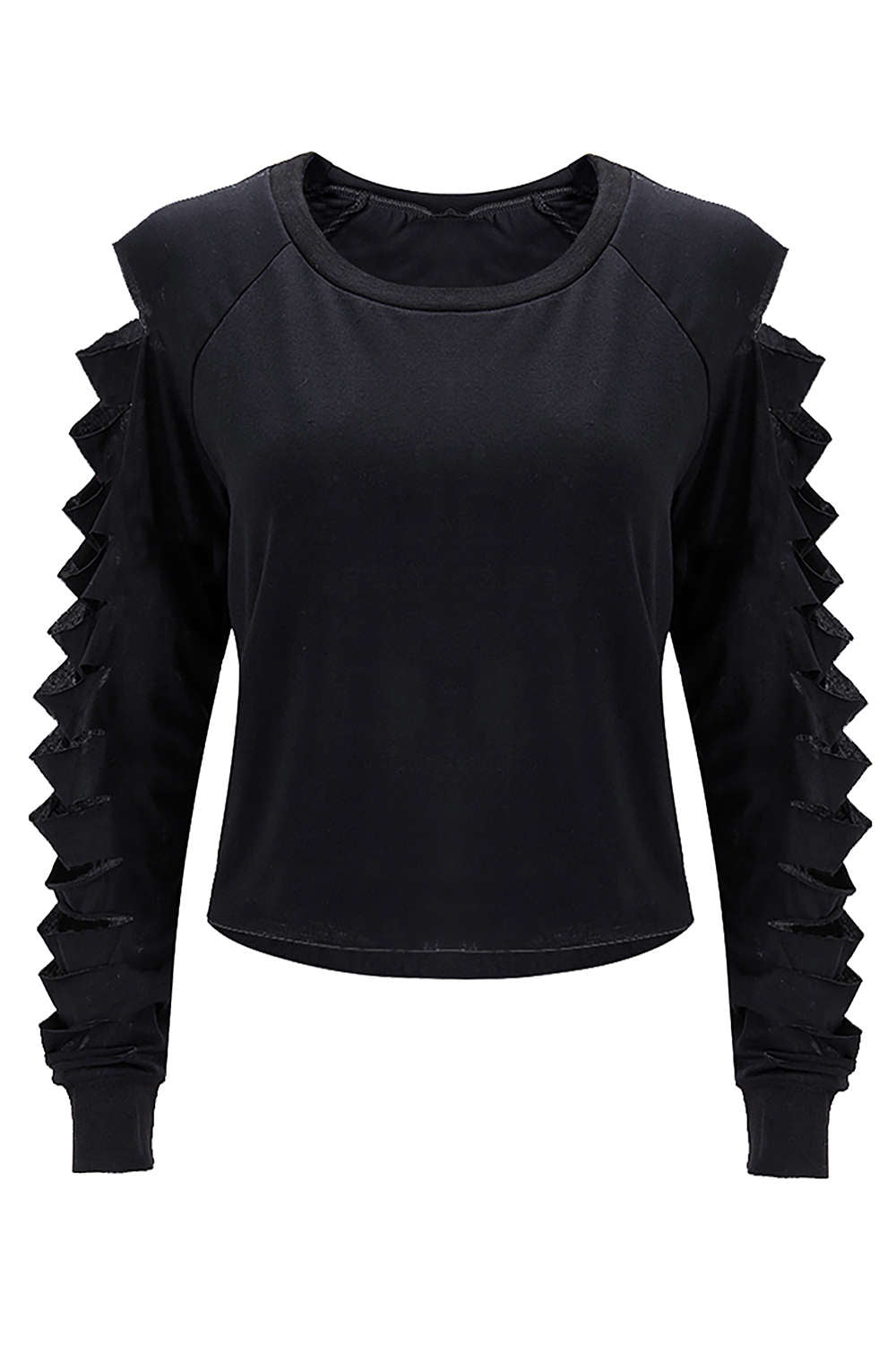 Iyasson Sexy Full Sleeve Cut Out Hole T-Shirt Night Street Clubwear