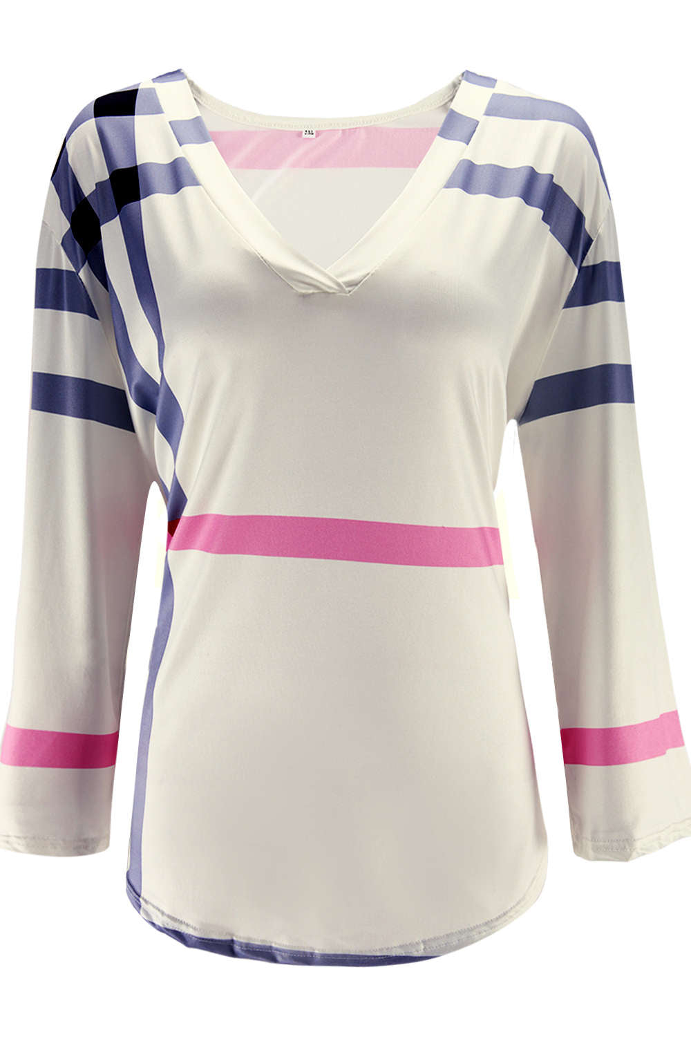 Iyasson Women's Plaid Print Hemden 3/4 Armel Bluse T-Shirt Oberteile Tops