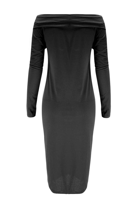 Iyasson  Women Winter Autumn Long Sleeve Slim BodyCon Party Knit Sweater Pencil Mini Dress