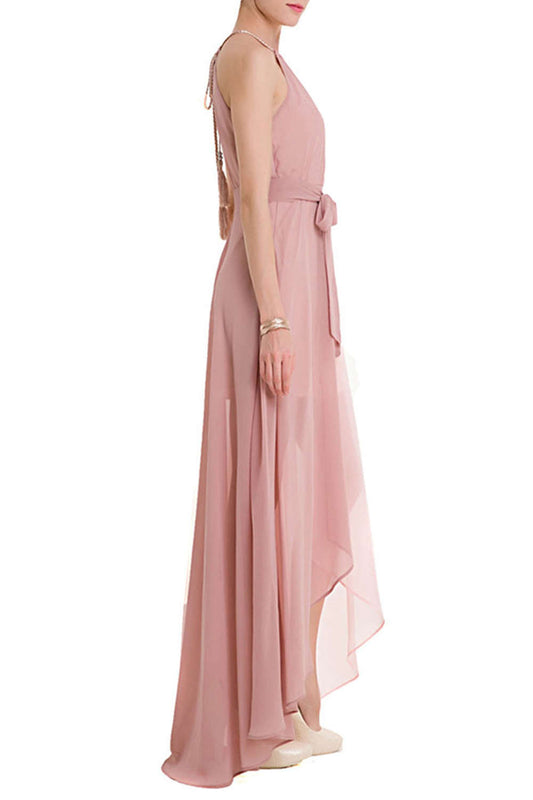 Iyasson Womens Casual Summer Beach Party Chiffon Maxi Dress