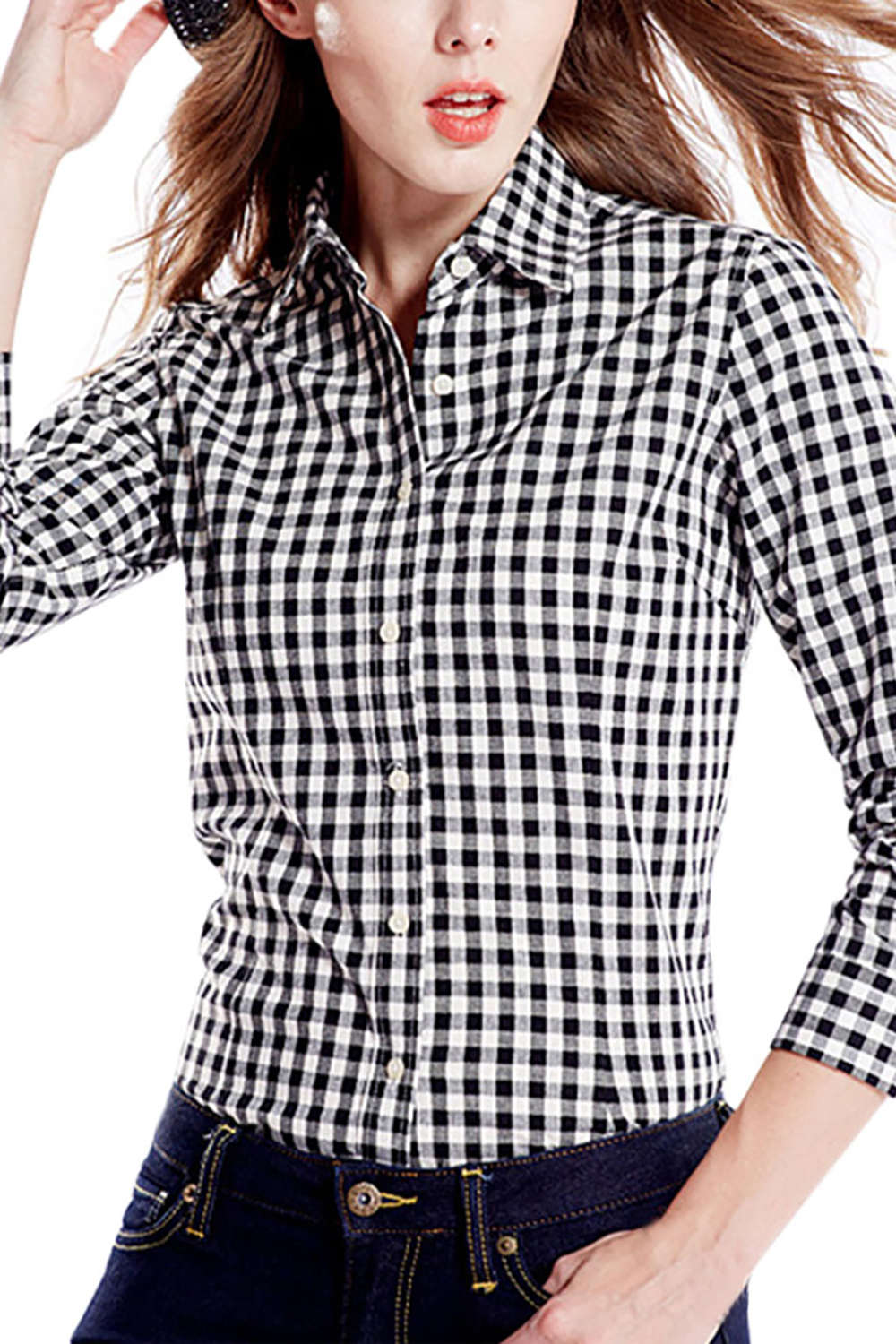 Iyasson Women's Gingham Check Shirts