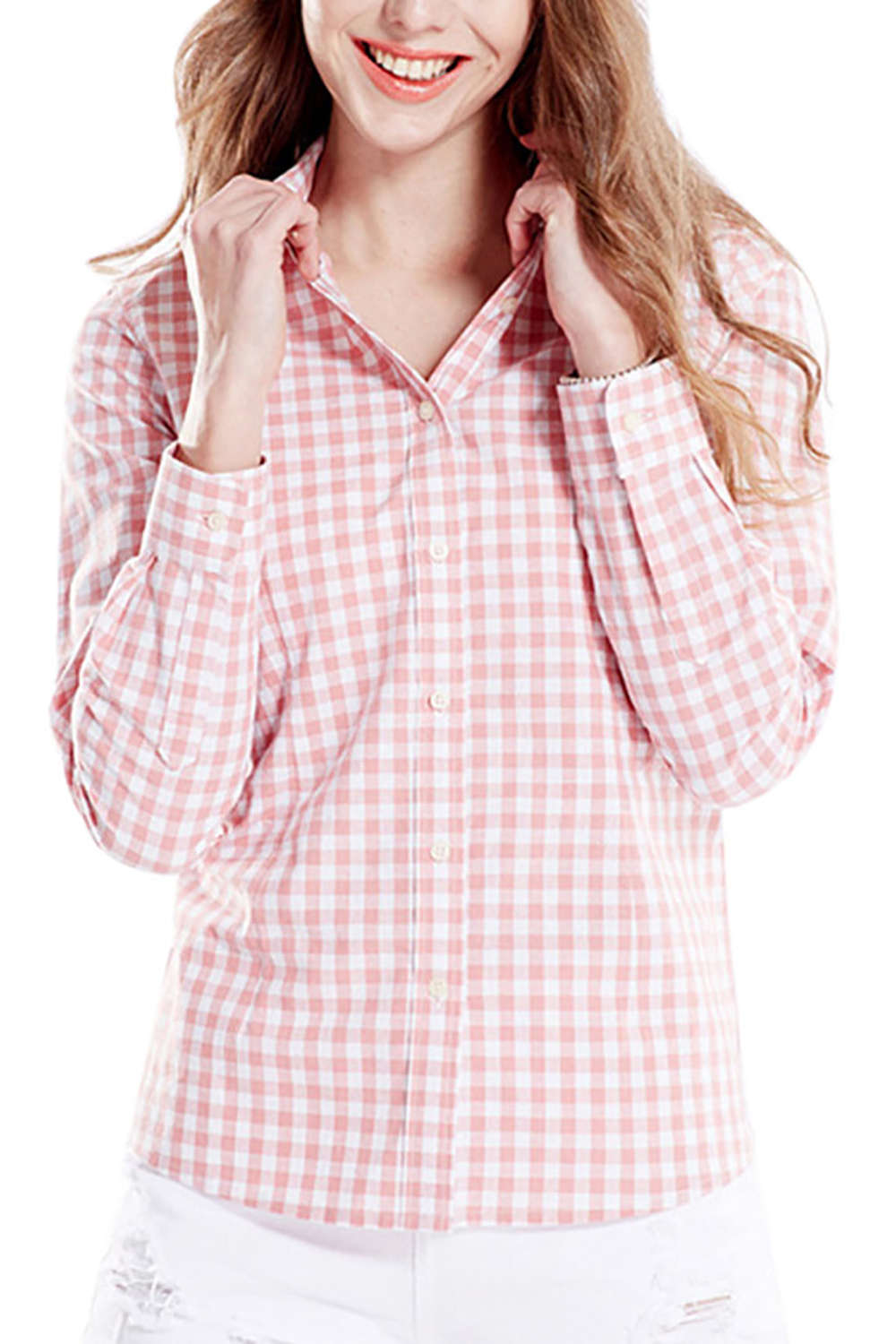 Iyasson Women's Gingham Check Shirts