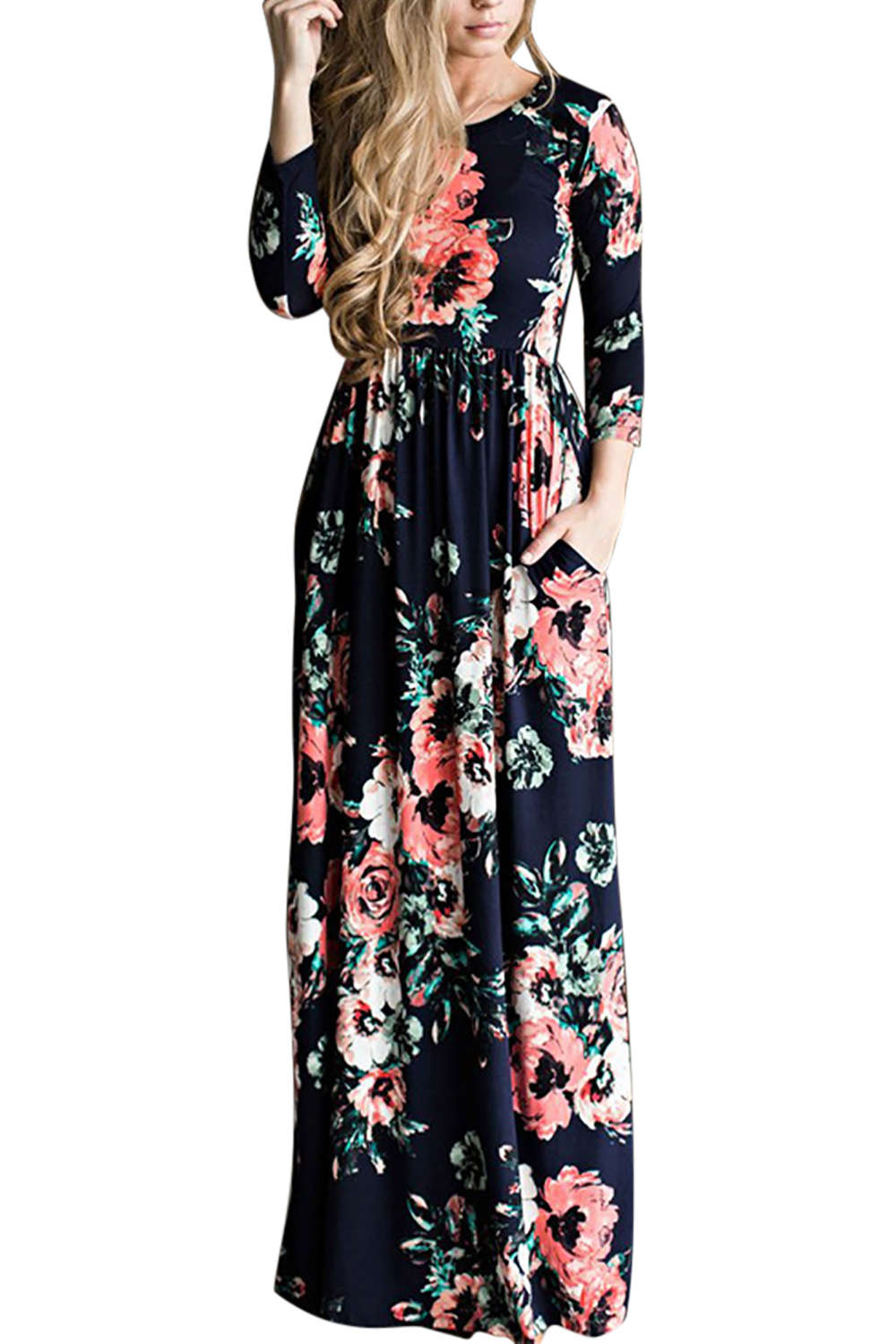 Iyasson Women's Long Sleeve Maxi Dress