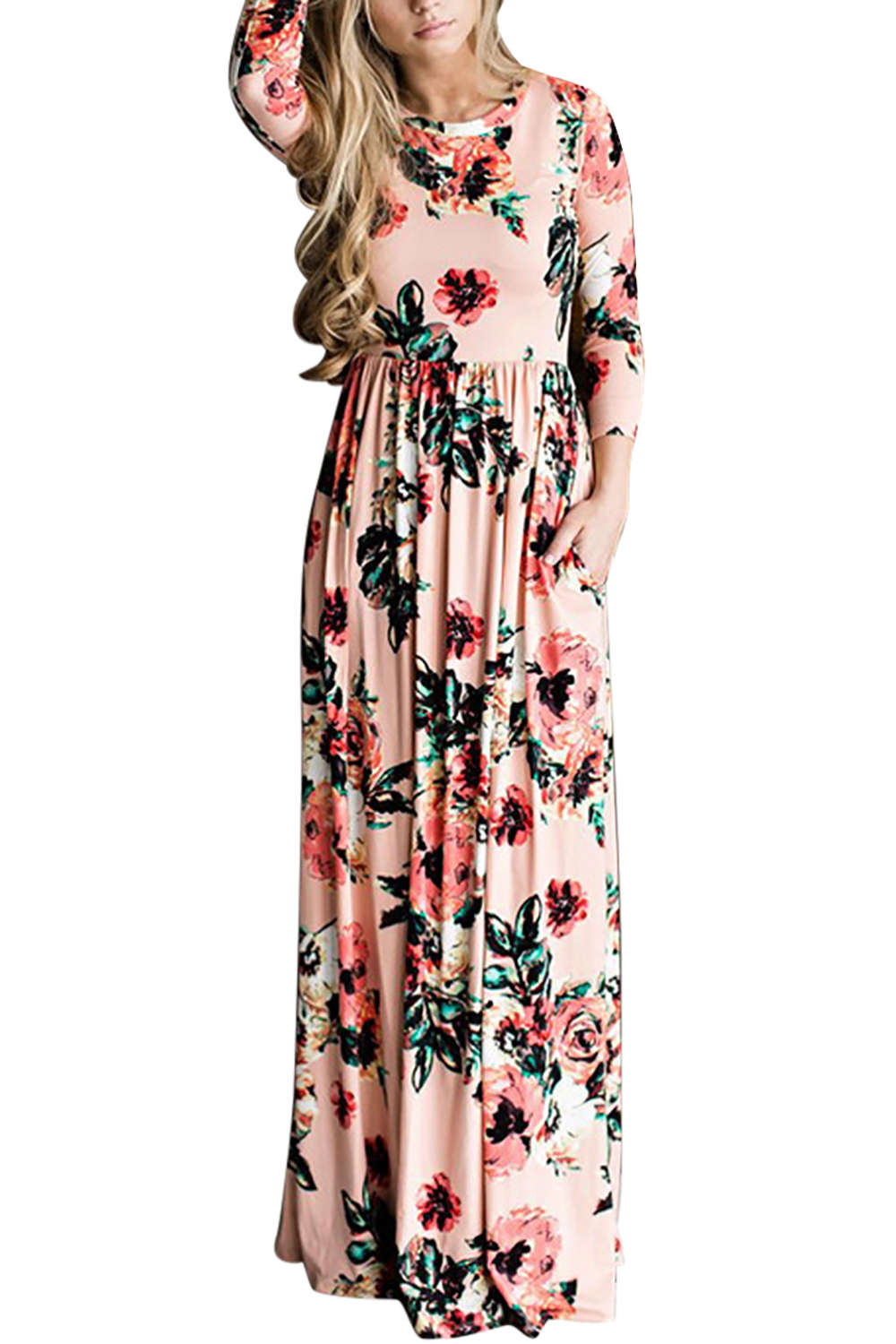 Iyasson Women's Long Sleeve Maxi Dress