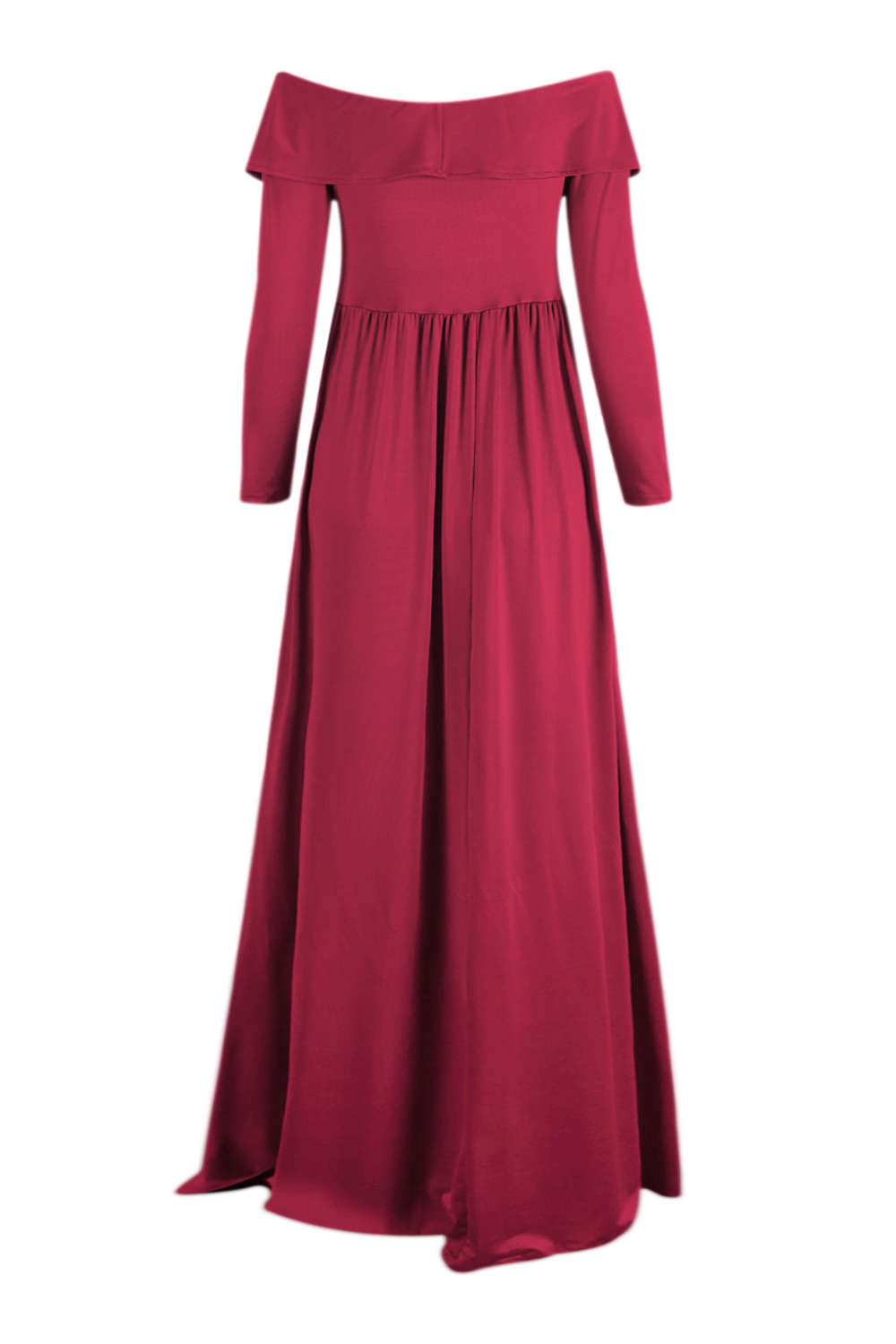 Iyasson Maternity Off Shoulder Maxi Dress