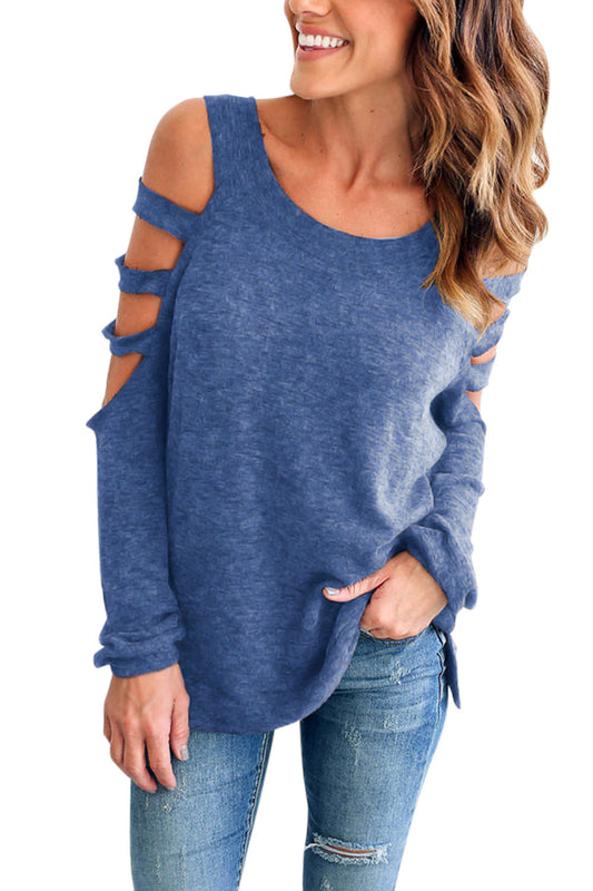 Iyasson Cold Shoulder Tab Detail T-shirt