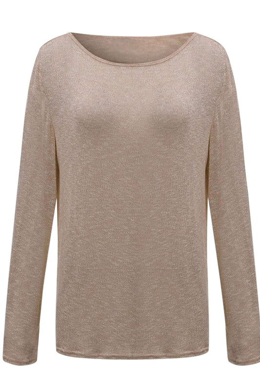 Iyasson Women's Fashion Long Sleeve Kint Top