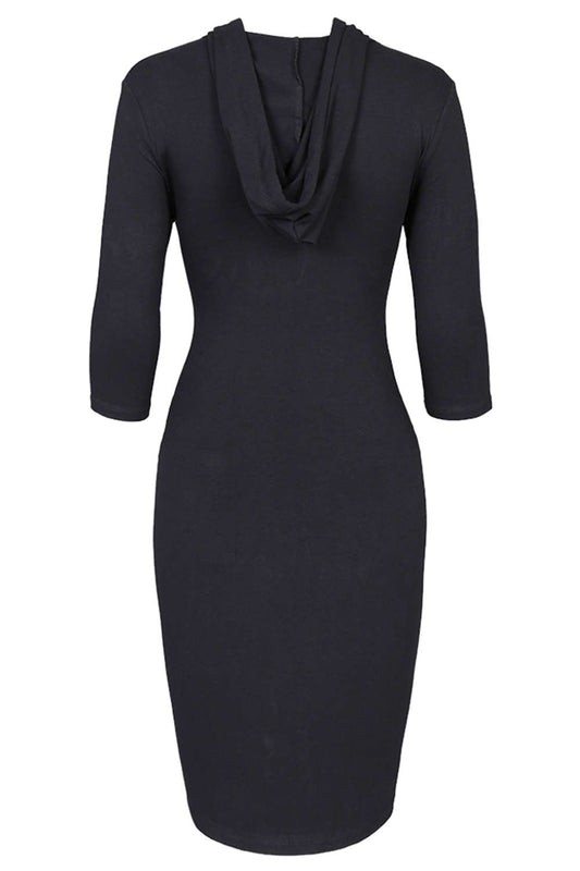 Iyasson Bodycon Mini Hoodie Dress