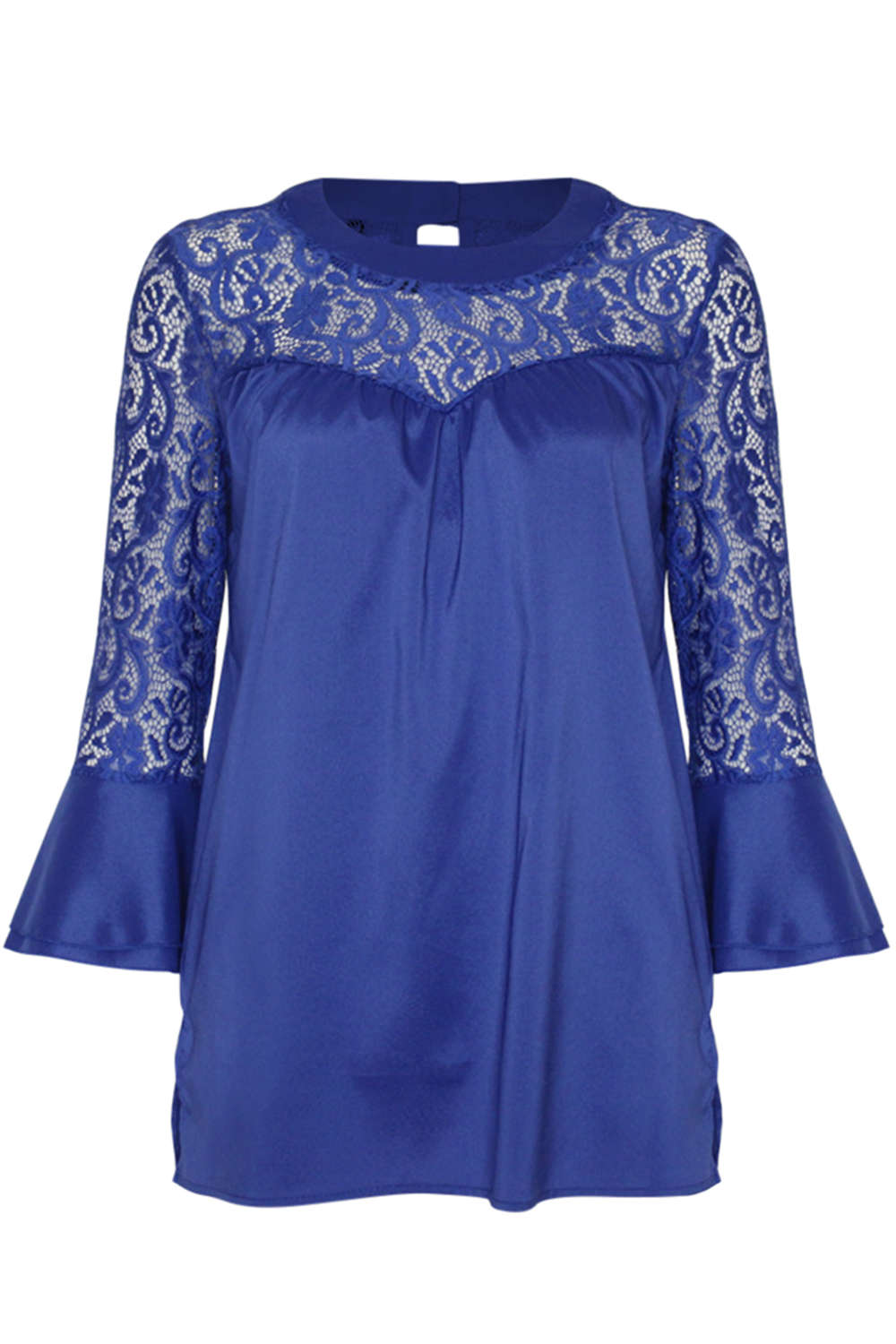 Iyasson Flutter Sleeve Lace T-shirt